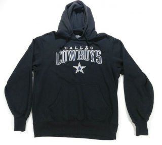 Nfl Dallas Cowboys Authentic Hoodie Pullover Sweater Sz M Black