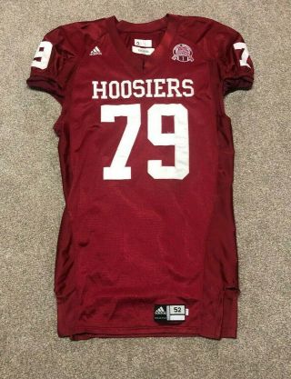 INDIANA HOOSIERS FOOTBALL 2009 GAME WORN CODY FAULKNER 79 AUTOGRAPHED JERSEY 2