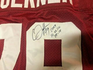 INDIANA HOOSIERS FOOTBALL 2009 GAME WORN CODY FAULKNER 79 AUTOGRAPHED JERSEY 3