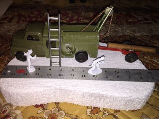 Vintage Hubley Kiddie Toy Telephone Truck With Marx Construction Figures