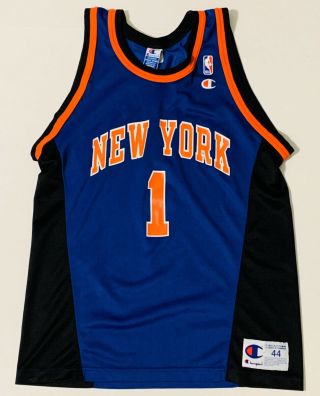 Vintage Champion Nba York Knicks Chris Childs 1 Basketball Jersey Size 44