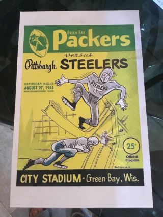 Vintage Green Bay Packers Poster Of A Gameday Program