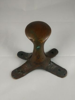 Vintage Bronze Cast Metal Western Saddle Horn Cowboy Decor