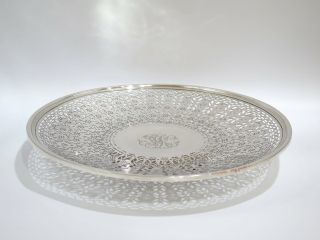 15 in - Sterling Silver Theodore B.  Starr Antique Openwork Large Serving Plate 2