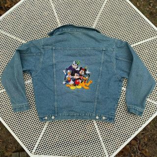 Vintage The Disney Store Jean Jacket Mickey And Friends Denim L Large 1990s Vtg