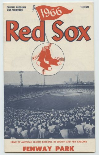 Boston Red Sox 1966 Scorecard - Red Sox Vs.  Braves,  Jimmy Fund Game - Ex/nm