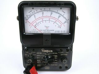 Vintage Simpson Model 260 Series 5 Analog Multimeter With Leads