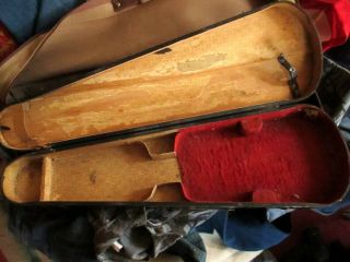 Antique 1800s 1900s Full Size Violin Wooden Coffin Case 4/4 Wth Soft Zip Bag