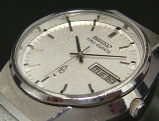 Seiko King Quartz (band) 1977 Vintage Mens Watch 0853 Reloj