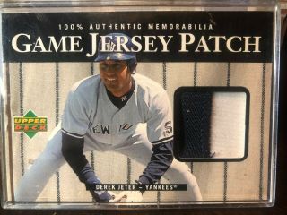 For The Yankee Fan At Christmas Derek Jeter 2000 Upper Deck Game Jersey Patch