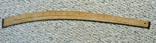 Vintage Lufkin Rule Co.  1852 Wood Curved 24 " Ruler Dressmaker Brass Endcaps