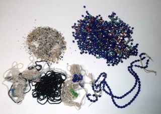 Antique Vintage Mercury Glass Beads Christmas Garlands / Swag For Spares Repair