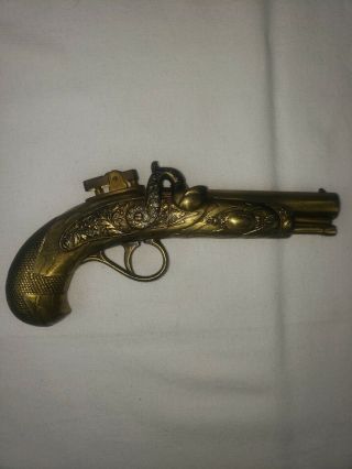Vintage Brass Flintlock Gun Lighter Japan