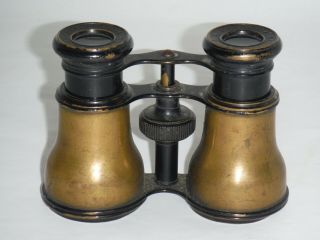 Vintage Lemaire Fabt Paris Binoculars Brass Binoculars