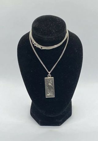 Vintage Sterling Silver 925 Necklace With Pendant