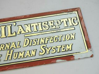 Antique Victorian Reverse Painted Glass Trade Sign Pharmacy Dr.  RX Quackery 2