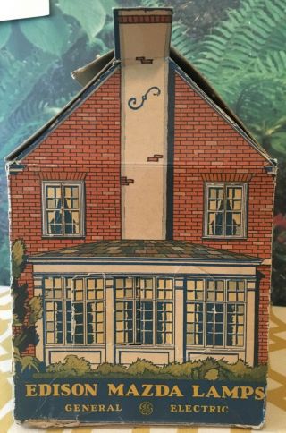1927 GENERAL ELECTRIC EDISON MAZDA LAMPS BOX SHAPED LIKE DOLL HOUSE 2