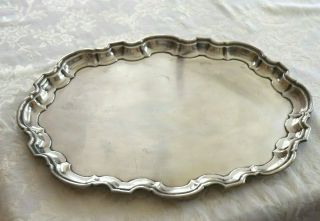 1930’s Tiffany & Co.  Makers Sterling Silver Chippendale Tray 16 Inch X 12 ¾ Inch