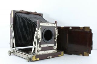 " Very Good " Antique 4x5 Large Format Field Camera,  4x5 Cut Film Holder (as - Is)
