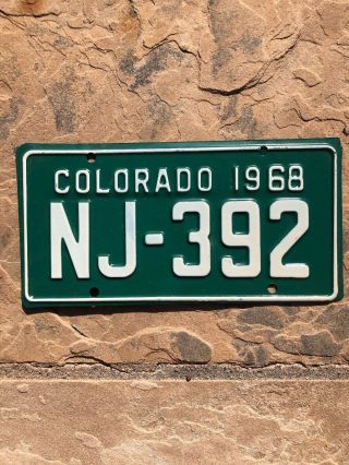 1968 Colorado License Motorcycle Plate Colorado License Plate