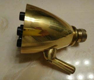 Vintage Speakman Anystream Brass/gold High Pressure Adjustable Shower Head