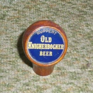 Vintage Ruppert Old Knickerbocker Wooden Wood Beer Ball Tap Knob Handle