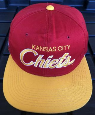 Vintage 90s Kansas City Chiefs Sports Specialties Script Snapback Hat Cap Nfl
