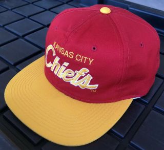 Vintage 90s Kansas City Chiefs Sports Specialties Script SnapBack Hat Cap NFL 2