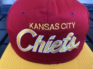 Vintage 90s Kansas City Chiefs Sports Specialties Script SnapBack Hat Cap NFL 3