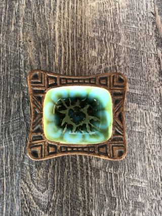 Vintage Treasure Craft Ceramic Hawaii Ashtray Blue/green