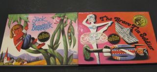 Vintage Artia Books Jack And The Beanstalk & The Brave Tin Soldier 1977 Pop Up