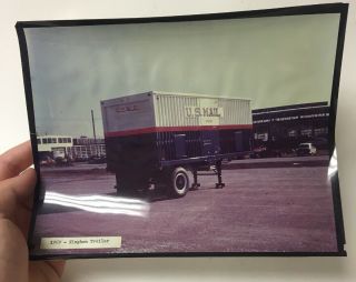 Vtg Photograph Of Post Office 1959 Kingham Trailer