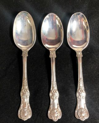 (3) English King By Tiffany And Co Sterling Silver Sugar Spoon 5 3/4 " No Mono
