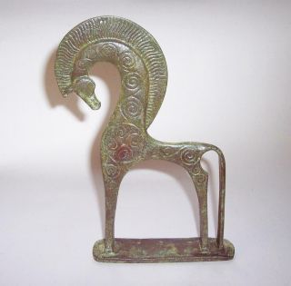 Vintage Sklavenitis Cast Bronze Ancient Greek Horse Sculpture Figure