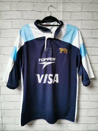 Argentina 1998 1999 Away Rugby Union Pumas Topper Vintage Shirt - Large
