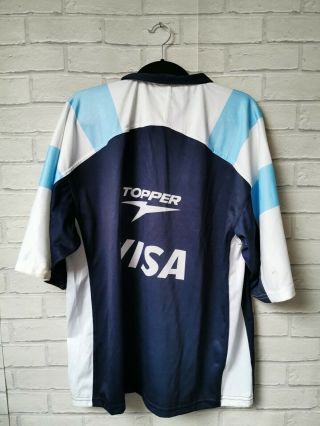 ARGENTINA 1998 1999 AWAY RUGBY UNION PUMAS TOPPER VINTAGE SHIRT - LARGE 2