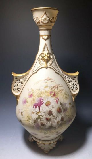 Large Antique Royal Worcester England Vase 1891