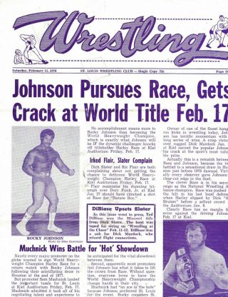 Rare St Louis Wrestling Program February 17 1978 10/15