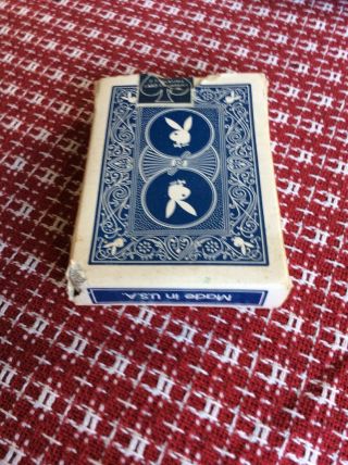 Vintage Rare Playboy Bunny Playing Cards Ak7206 Limited Blue 1973 2