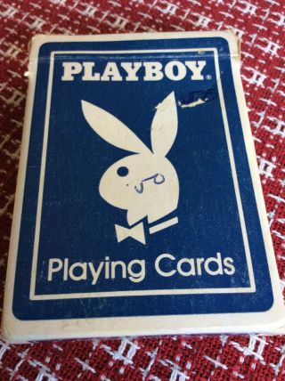 Vintage Rare Playboy Bunny Playing Cards Ak7206 Limited Blue 1973 3