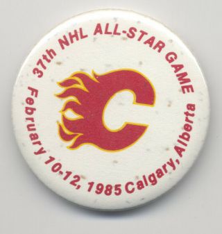 1985 37th Nhl All - Star Game In Calgary Pinback Button