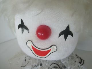 Vintage Musical Wind - Up Clown Doll Head Moves 8 inch Twinkle Twinkle Little Star 2