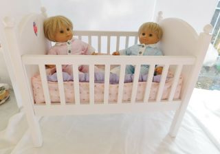 American Girl Bitty Baby Twin Dolls Boy& Girl,  Crib,  Matching Pajamas