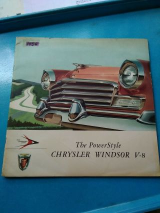 Dealer Showroom Brochure 1956 Chrysler Windsor V - 8