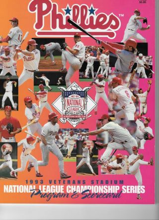 Philadelphia Phillies 1993 National League Champion Series Program