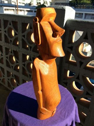 Antique Easter Island Wood Carved Figure Rapa Nui Oceanic South Seas Moʻai Tiki