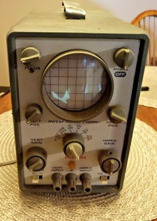 Vintage Rca Institute Inc Portable Oscilloscope Crt Display Model 89353