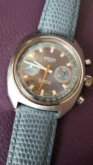 Vintage Lanco Chronograph Valjoux 7733 Incabloc Wristwatch - Men’s - 1960’s