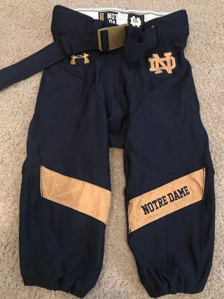 2014 Team Issued Notre Dame Football Indianapolis Shamrock Series Game Pants 85