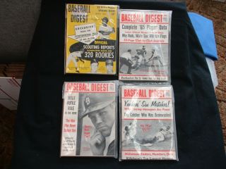Baseball Digest - Four Vintage 1965 Issues - March - April - May - July